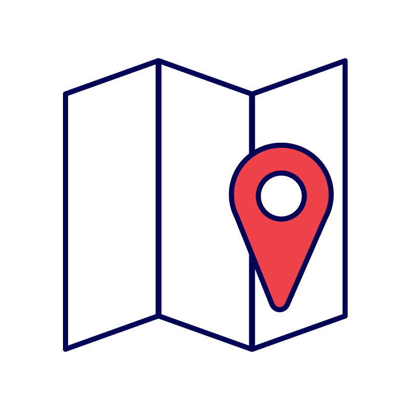 Map and locations icon